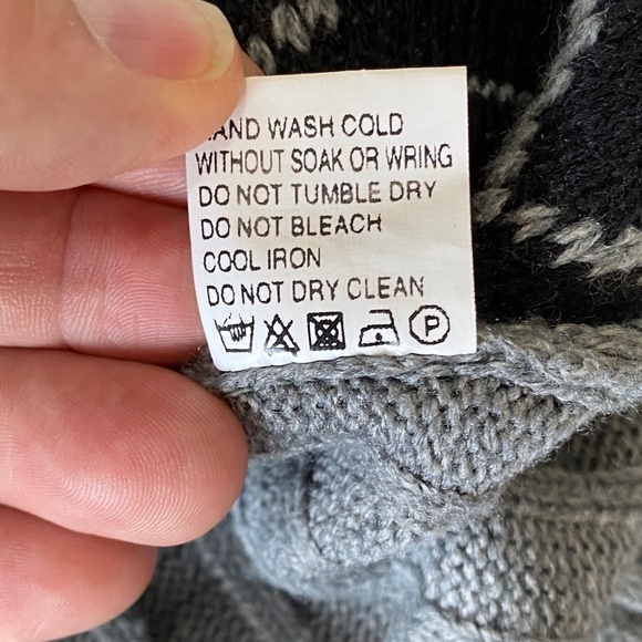 Giovana Women's Gray Long Sleeve Eye Like‎ Patterned Mini Sweater Dress Medium - Picture 9 of 16